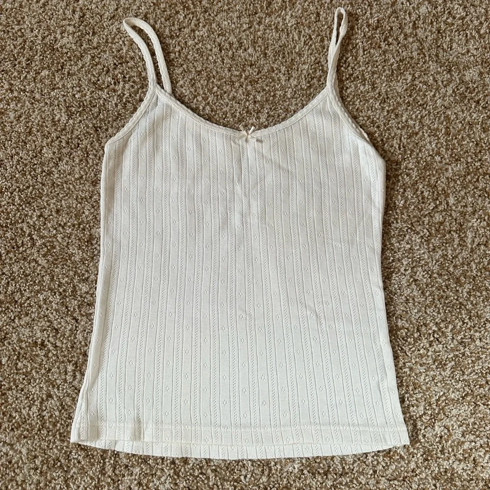 Rare Brandy Melville Japan Pointelle Cami (100% cotton) - Picture 1 of 4